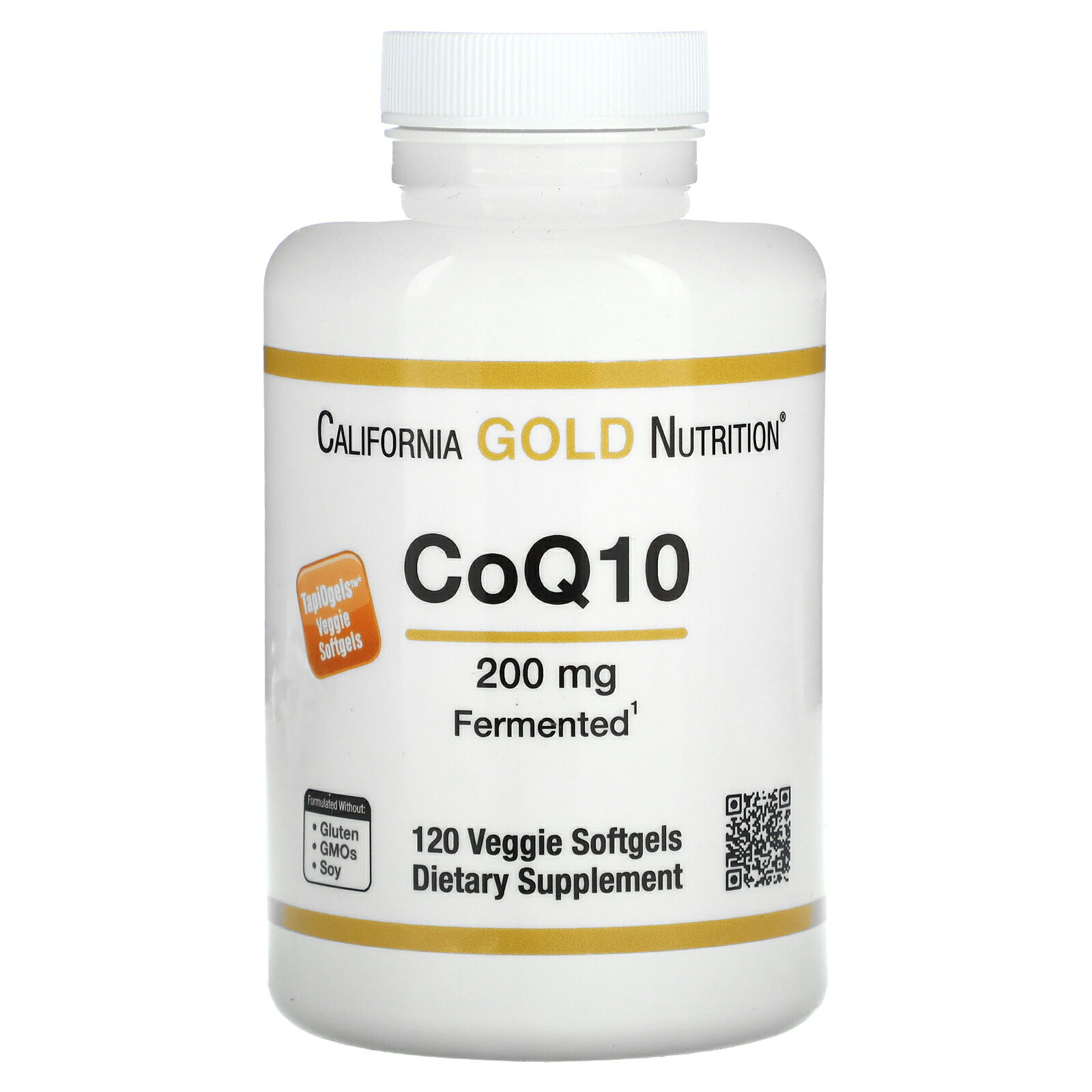 California Gold Nutrition コエンザイムQ10  カリフォルニア ゴールド ニュートリション CGN CoQ10 ユビキノン サプリメント サプリ 植物性ソフトジェル 200mg 120粒