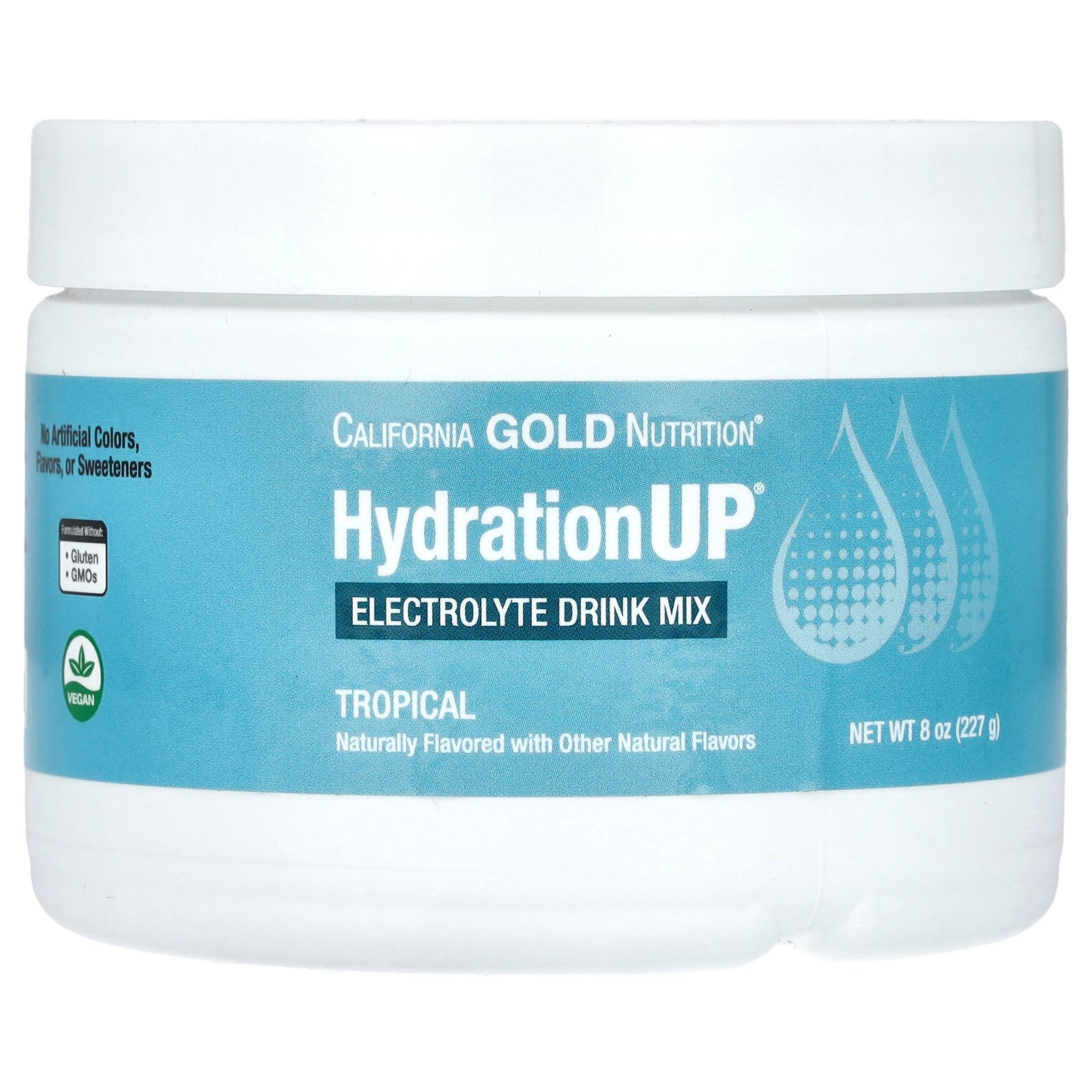 California Gold Nutrition ハイドレーションアップ  カリフォルニア ゴールド ニュートリション CGN ドリンクパウダー 電解質 ドリンクミックス サプリ パウダー 粉末 トロピカル 227g