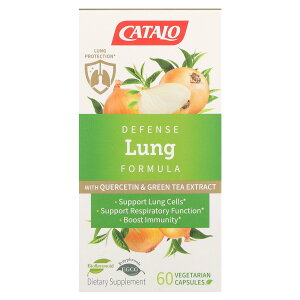 Catalo Naturals ディフェンス ラング フォーミュラ 【 iHerb アイハーブ 公式 】 カタロ ナチュラルズ ケルセチン 緑茶 エキス ポリフェノール 没食子酸 エピガロカテキン サプリ ベジカプセル 60粒