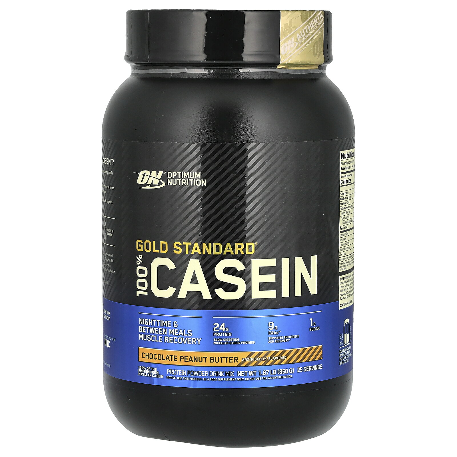 ゴールドスタンダード 100 カゼイン 【 iHerb アイハーブ 公式 】 オプティマムニュートリション Optimum Nutrition ON Gold Standard ミセルカゼイン プロテイン パウダー チョコレート ピーナッツバター 850g