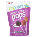YumEarth オーガニック ポップス ビタミンC 【 iHerb アイハーブ 公式 】 ヤムアース 有機 ペロペロキャンディ ロリポップ 棒付き 飴 あめ ...