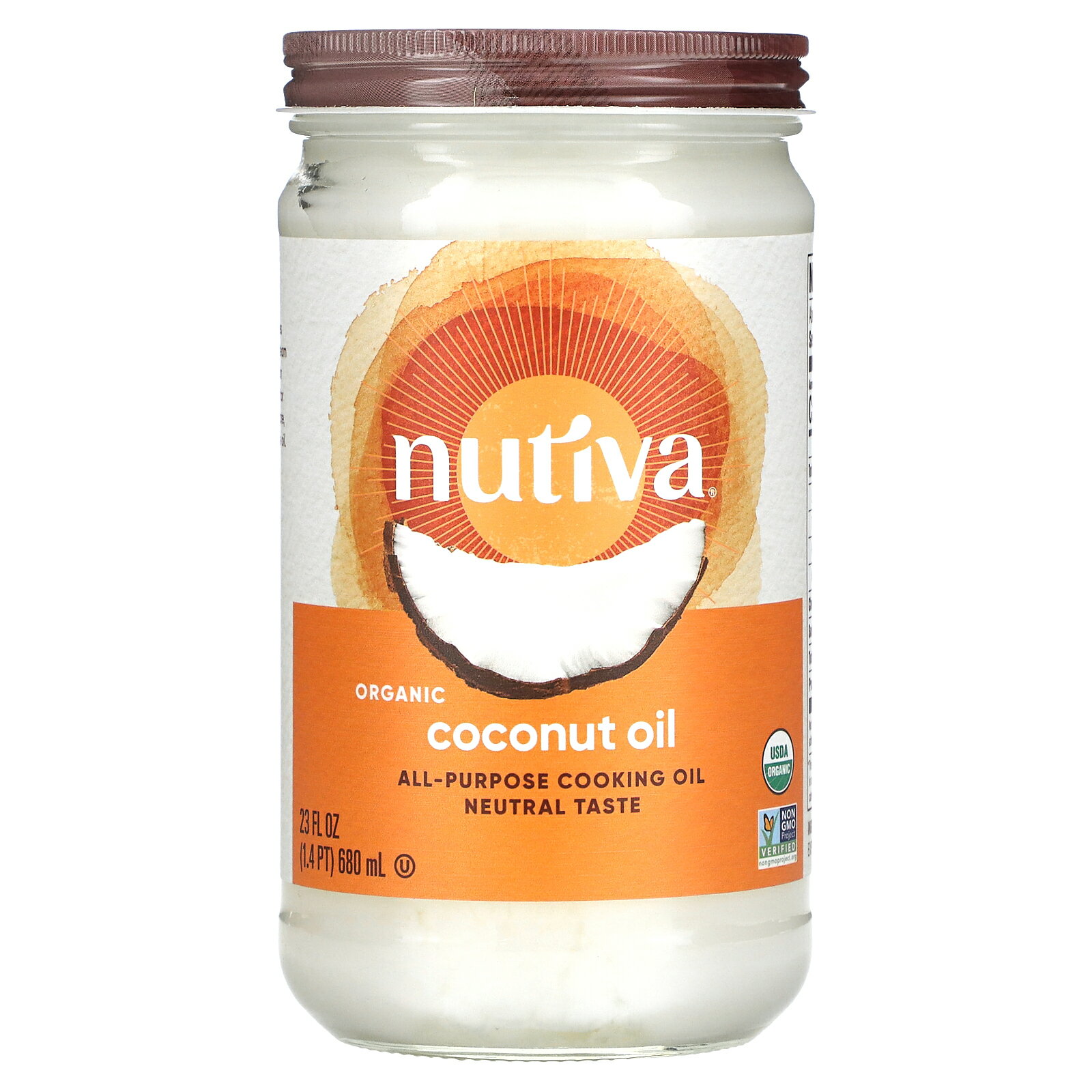 Nutiva ココナッツオイル オーガニック  ヌティバ 有機 精製 ココナッツ ヤシ 椰子 オイル 油 調理オイル 680ml