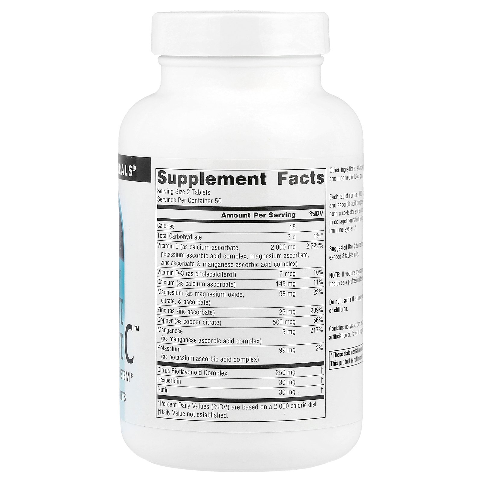 Source Naturals アルティメット アスコルベートC 【 iHerb アイハーブ 公式 】 ソースナチュラルズ Ultimate Ascorbate C ビタミンC ビタミン アスコルビン酸 サプリ サプリメント タブレット 1,000mg 100粒 iherb-official-10008278 iHerb サンプル画像2