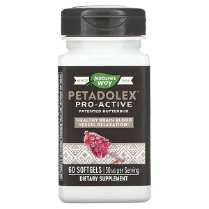 Nature's Way ペタドレックス プロアクティブ バターバー 【 iHerb アイハーブ 公式 】 ネイチャーズウェイ PETADOLEX 紫バターバー セイヨウフキ サプリメント サプリ ソフトジェル 50mg 60粒