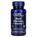 Life Extension ブラックエルダーベリー + ビタミンC 【 iHerb アイハーブ 公式 】 ライフエクステンション エルダーベリー サンブカス ...