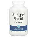 Lake Avenue Nutrition オメガ3 フィッシュオイル 【 iHerb アイハーブ 公式 】 レイクアベニューニュートリション オメガ3脂肪酸 ...