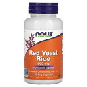 NOW Foods 紅麹 【 iHerb アイハーブ 公式 】 ナウフーズ レッドイーストライス 紅麹米 サプリメント サプリ ベジカプセル 600mg 60粒