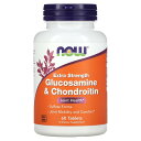 NOW Foods グルコサミン & コンドロイチン 【 iHerb アイハーブ 公式 】 ナウフーズ エクストラストレングス サプリメント サプリ タブレット...