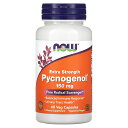 NOW Foods ピクノジェノール 【 iHerb アイハーブ 公式 】 ナウフーズ Pycnogenol フランス海岸松樹皮 ブドウ種子 エキス ターメリッ...