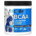 【POINT20倍★7/18 0:00~7/26 1:59】FITCODE BCAA 【 iHerb アイハーブ 公式 】 フィットコード 分岐鎖アミノ酸 ロイシン バリン イソロイシン アミノ酸 サプリメント サプリ パウダー 粉末 5g ブルーラズ 240g
