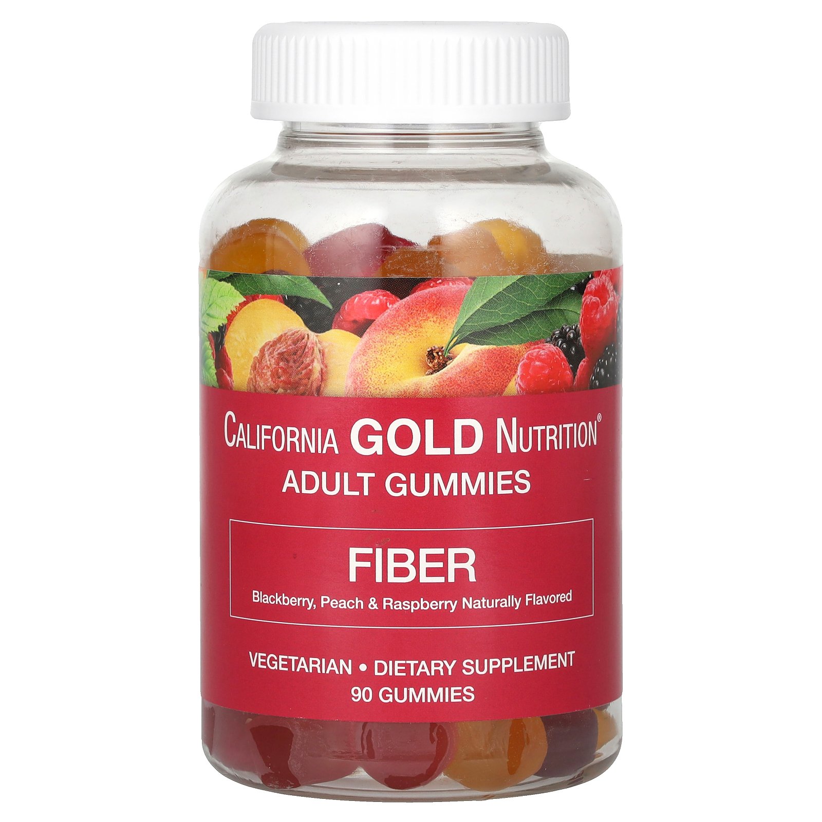 【POINT15倍★9/4 20:00~9/11 01:59】California Gold Nutrition ファイバー グミ 【 iHerb アイハーブ 公式 】 カリフォルニア ゴールド ニュートリション 水溶性 食物繊維 イヌリン オリゴ糖 サプリ 植物性グミ ブラックベリー ピーチ ラズベリー 90粒のサムネイル