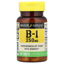 Mason Natural ビタミンB1 【 iHerb アイハーブ 公式 】 メイソンナチュラルズ ビタミンB ビタミン B B1 チアミン ビタミン類 ビタ...