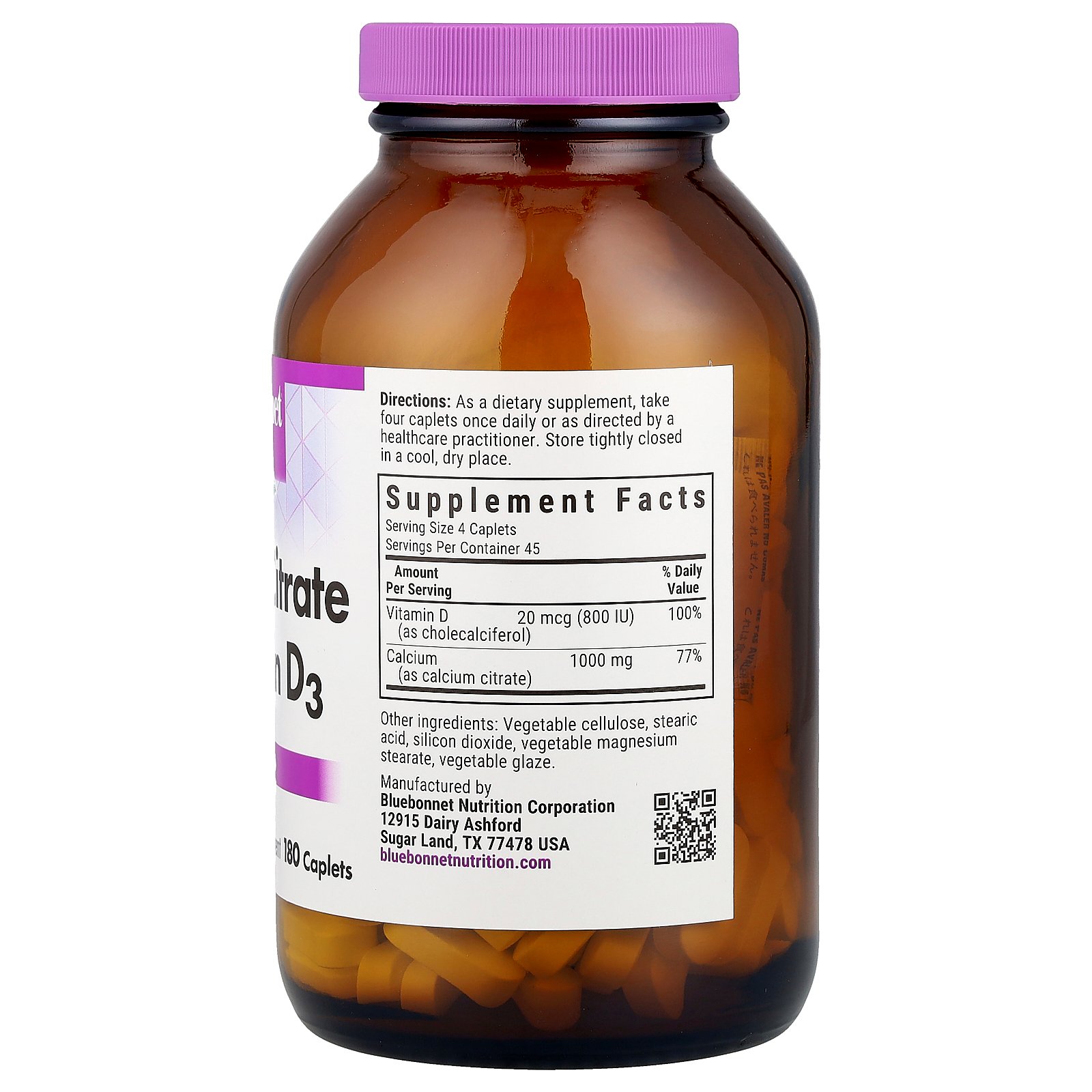 Bluebonnet Nutrition クエン酸カルシウム + ビタミンD3 【 iHerb アイハーブ 公式...