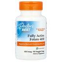 Doctor's Best フルアクティブ 葉酸 400 【 iHerb アイハーブ 公式 】 ドクターズベスト ビタミンB群 ビタミンC ビタミン類 活性型 ...