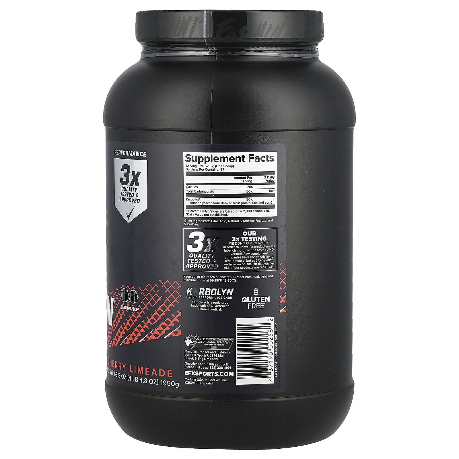 EFX Sports カーボリン フュール 【 iHerb アイハーブ 公式 】 EFXスポーツ Karbolyn カーボ 炭水化物 フューエル パウダー 粉末 チェリー ライムエイド 1,950g iherb-official-10005155 iHerb サンプル画像2