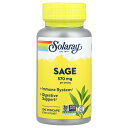 Solaray セージ 【 iHerb アイハーブ 公式 】 ソラレー オーガニック 有機 ハーブ サプリメント サプリ ベジカプセル 285mg 100粒