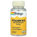 【POINT20倍★6/20 0:00~6/27 9:59】Solaray ビタミンK-2 メナキノン-7 【 iHerb アイハーブ 公式 】 ソラレー ビタミンK2 ビタミンK ビタミン K2 ヒヨコマメ由来 ビタミンサプリ サプリメント サプリ ベジカプセル 50mcg 60粒