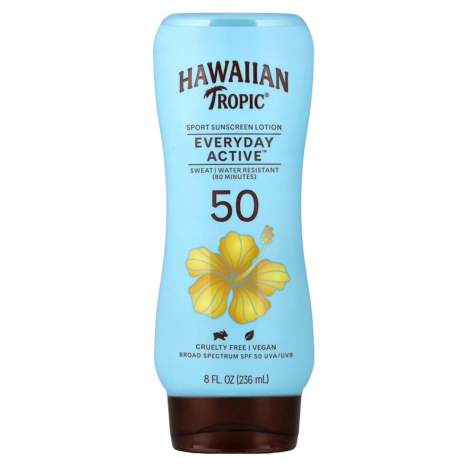 Hawaiian Tropic 日焼け止め 【 iHerb アイハーブ 公式 】 ハワイアントロピック スポーツ エブリデイ アクティブ サンスクリーン サンブロック UV 紫外線 UVB UVA ウォータープルーフ SPF50 236ml