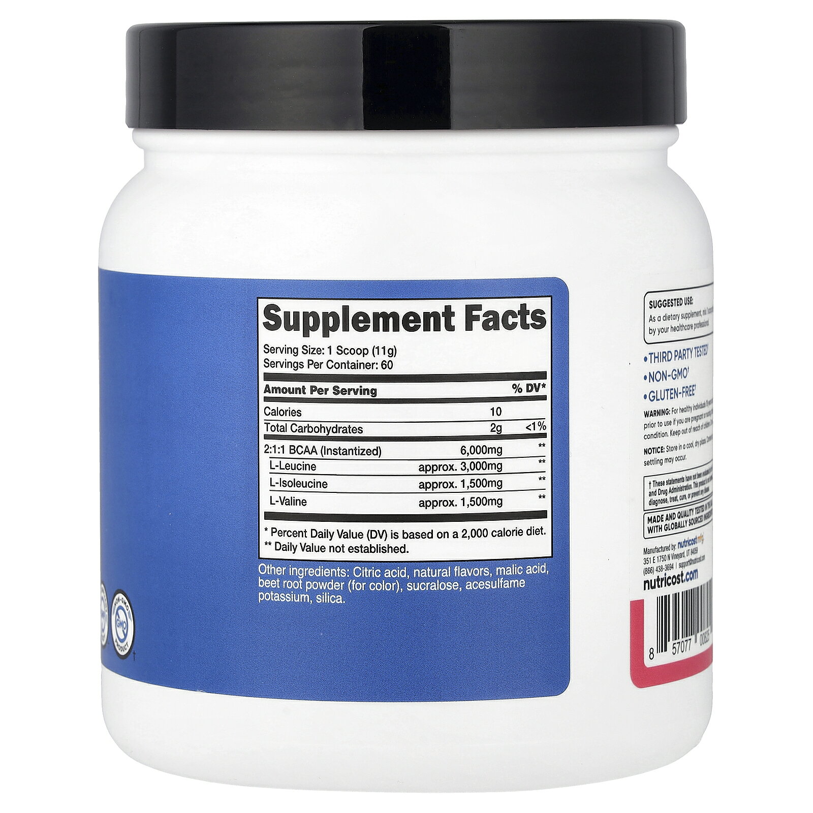 Nutricost BCAA 【 iHerb アイハーブ 公式 】 ニュートリコスト 分岐鎖アミノ酸 アミノ酸 必須アミノ酸 ロイシン イソロイシン バリン パフォーマンス サプリ パウダー 粉末 ラズベリーレモネード味 660g iherb-official-10020562 iHerb サンプル画像2
