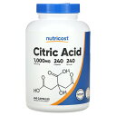 Nutricost クエン酸 【 iHerb アイハーブ 公式 】 ニュートリコスト サプリメント サプリ カプセル 1,000mg 240粒