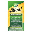 【POINT20倍★7/18 0:00~7/26 1:59】Nature's Way アライブ! カルシウム 【 iHerb アイハーブ 公式 】 ネイチャーズウェイ Alive! ビタミンD3 ビタミンK2 マグネシウム ミネラル アクアミン 果物 野菜 サプリメント サプリ タブレット 1,200mg 120粒