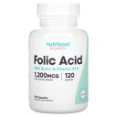 Nutricost 葉酸 【 iHerb アイハーブ 公式 】 ニュートリコスト ビタミン類 ビタミンB群 ビタミンB ビオチン ビタミンB12 ウーマン 女性...