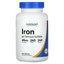Nutricost 鉄分 【 iHerb アイハーブ 公式 】 ニュートリコスト 鉄 硫酸第一鉄 ミネラル サプリメント サプリ タブレット 65mg 240粒