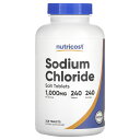 Nutricost 塩化ナトリウム 【 iHerb アイハーブ 公式 】 ニュートリコスト 塩化物 ナトリウム ミネラル サプリメント サプリ タブレット 1,...