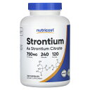 Nutricost ストロンチウム 【 iHerb アイハーブ 公式 】 ニュートリコスト クエン酸ストロンチウム サプリメント サプリ カプセル 750mg ...