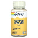 Solaray クエン酸銅 【 iHerb アイハーブ 公式 】 ソラレー クエン酸 銅 コッパー ミネラル サプリメント サプリ ベジカプセル 2mg 60粒