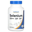 Nutricost セレン 【 iHerb アイハーブ 公式 】 ニュートリコスト セレニウム ミネラル サプリメント サプリ カプセル 100mcg 240粒