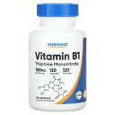 【POINT20倍★7/18 0:00~7/26 1:59】Nutricost ビタミンB1 【 iHerb アイハーブ 公式 】 ニュートリコスト ビタミンB ビタミン B1 B ビタミンB群 ビタミン類 ビタミンサプリ チアミン サプリメント サプリ カプセル 100mg 120粒