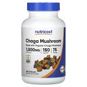 Nutricost チャーガ マッシュルーム 【 iHerb アイハーブ 公式 】 ニュートリコスト オーガニック 有機 カバノアナタケ キノコ サプリメント ...