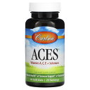 【POINT20倍★5/30 0:00~6/1 23:59】Carlson ACES 【 iHerb アイハーブ 公式 】 カールソン エース ビタミン A C E ビタミン類 ビタミンサプリ カルシウム セレン ミネラル サプリメント サプリ ソフトジェル 50粒