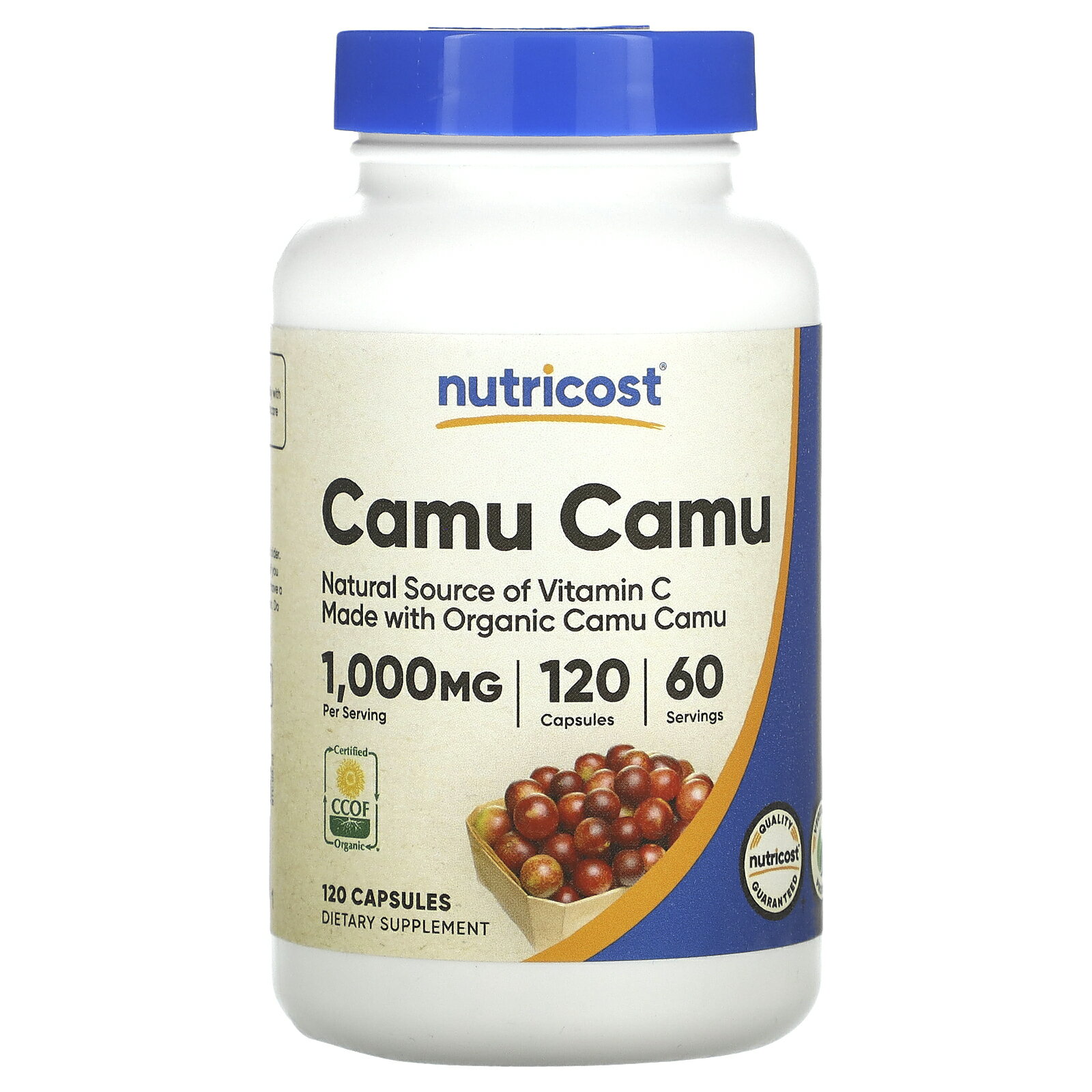 【POINT20倍★7/18 0:00〜7/26 1:59】Nutricost カムカム 【 iHerb アイハーブ 公式 】 ニュートリコスト ビタミンC オーガニック 有機 カムカム 果実 サプリメント サプリ カプセル 1,000mg 120粒