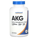 Nutricost AKG 【 iHerb アイハーブ 公式 】 ニュートリコスト α-ケトグルタル酸 アルファケトグルタル酸 サプリメント サプリ カプセル ...
