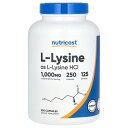 Nutricost L-リジン 【 iHerb アイハーブ 公式 】 ニュートリコスト リジン アミノ酸 サプリメント サプリ カプセル 1,000mg 250...