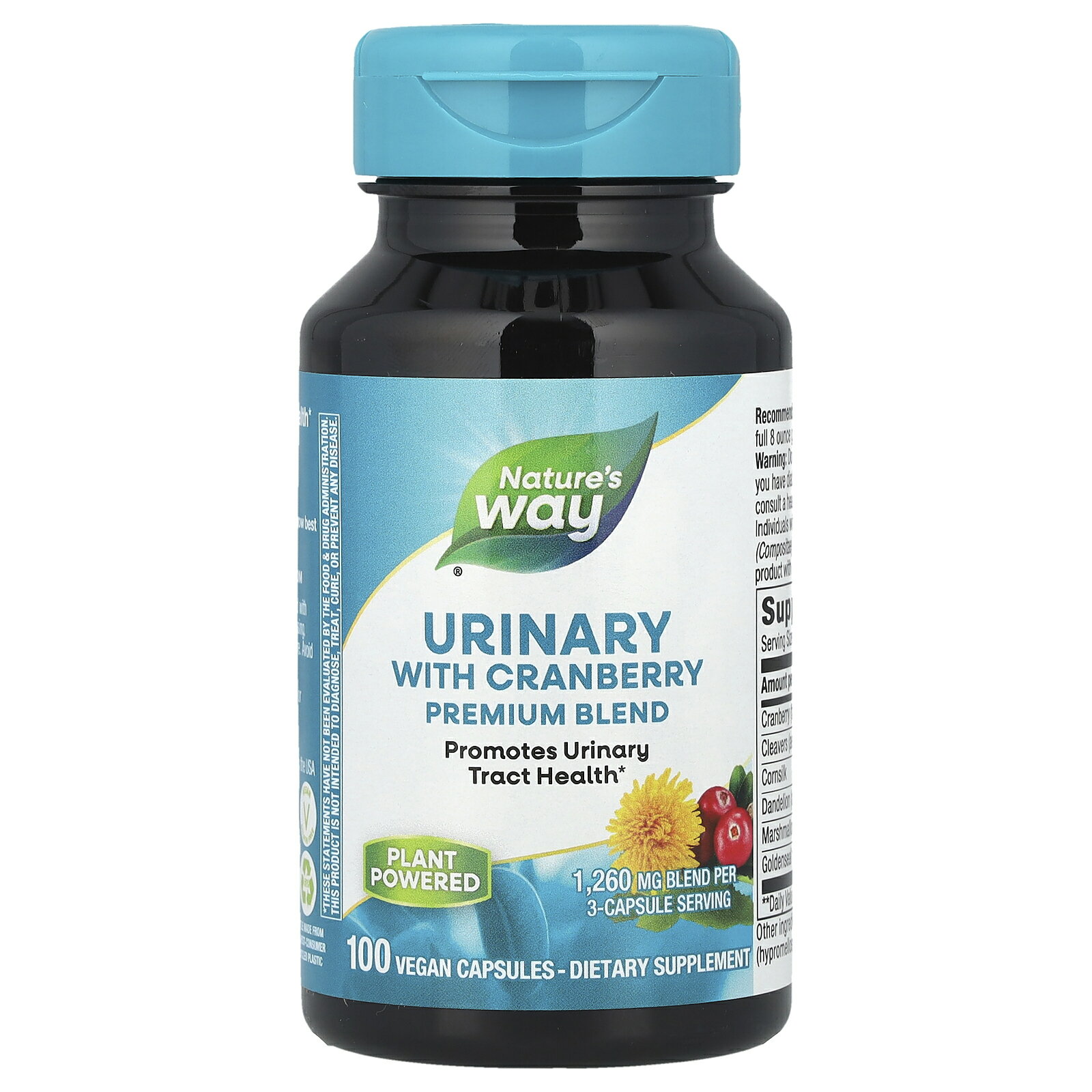 【POINT20倍★6/20 0:00〜6/27 9:59】Nature's Way ユリナリー クランベリー 配合 【 iHerb アイハーブ 公式 】 ネイチャーズウェイ ヤエムグラ トウモロコシ タンポポ ウスベニタチアオイ ヒドラスチス ハーブ サプリ ヴィーガンカプセル 1,260mg 100粒