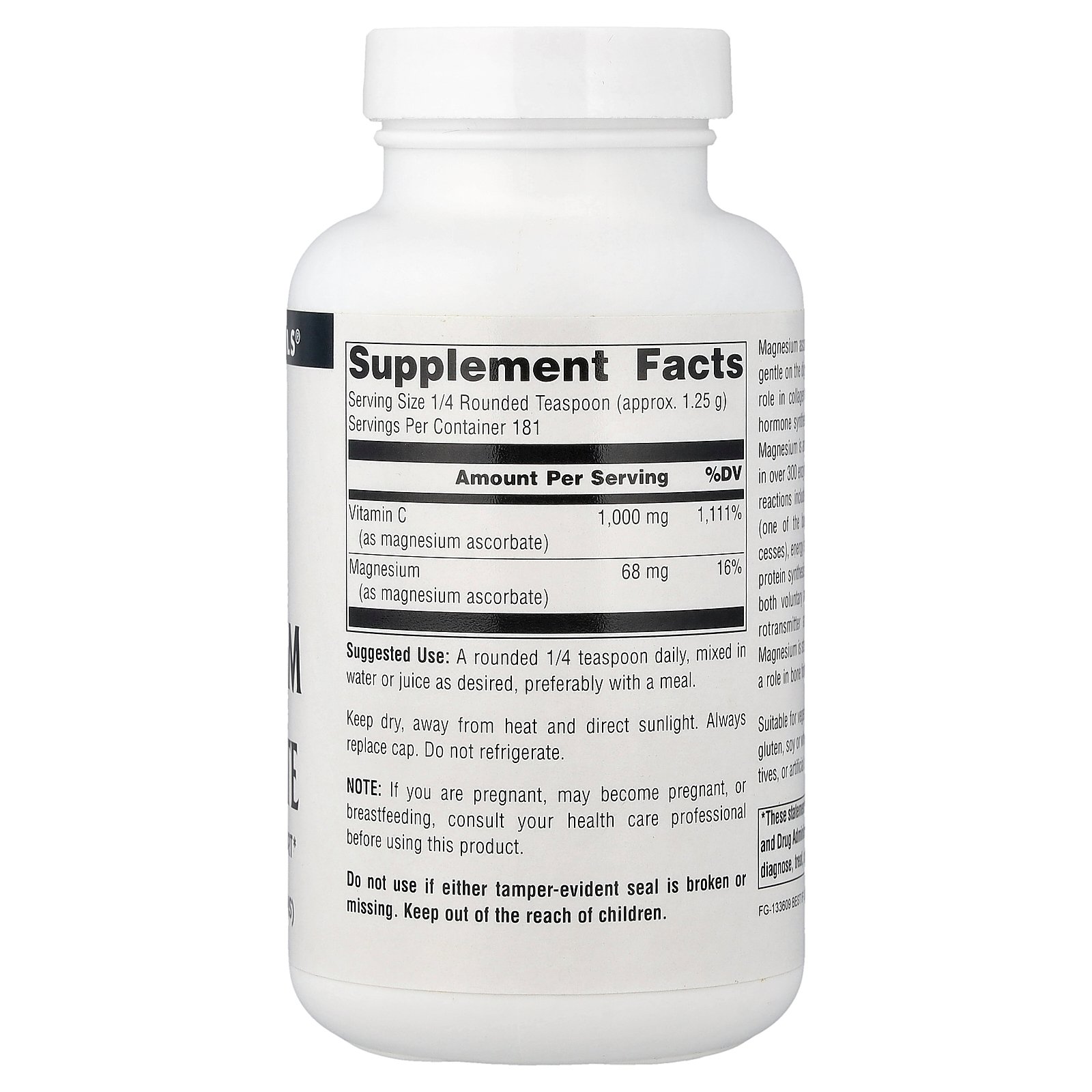 Source Naturals アスコルビン酸マグネシウム 【 iHerb アイハーブ 公式 】 ソースナチュラルズ マグネシウム ミネラル サプリ サプリメント パウダー 粉末 226.8g iherb-official-10008280 iHerb サンプル画像2