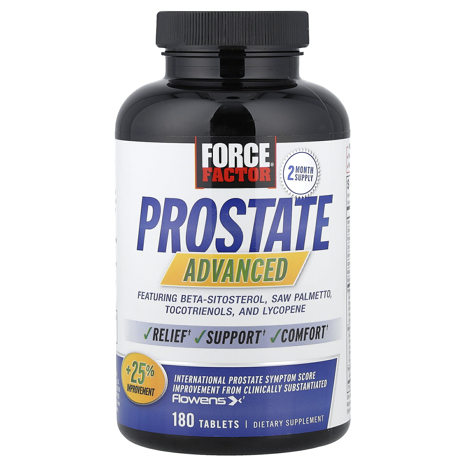 Force Factor プロステート アドバンスト 【 iHerb アイハーブ 公式 】 フォースファクター ベータシトステロール ノコギリヤシ トコトリエノール リコピン ネトル イラクサ カボチャ種子 サプリ タブレット 180粒 iherb-official-10020384 iHerb サンプル画像3