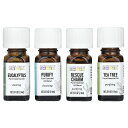 【POINT20倍★8/15 0:00〜8/18 23:59】Aura Cacia ピュア エッセンシャルオイル 4本セット 【 iHerb アイハーブ 公式 ...