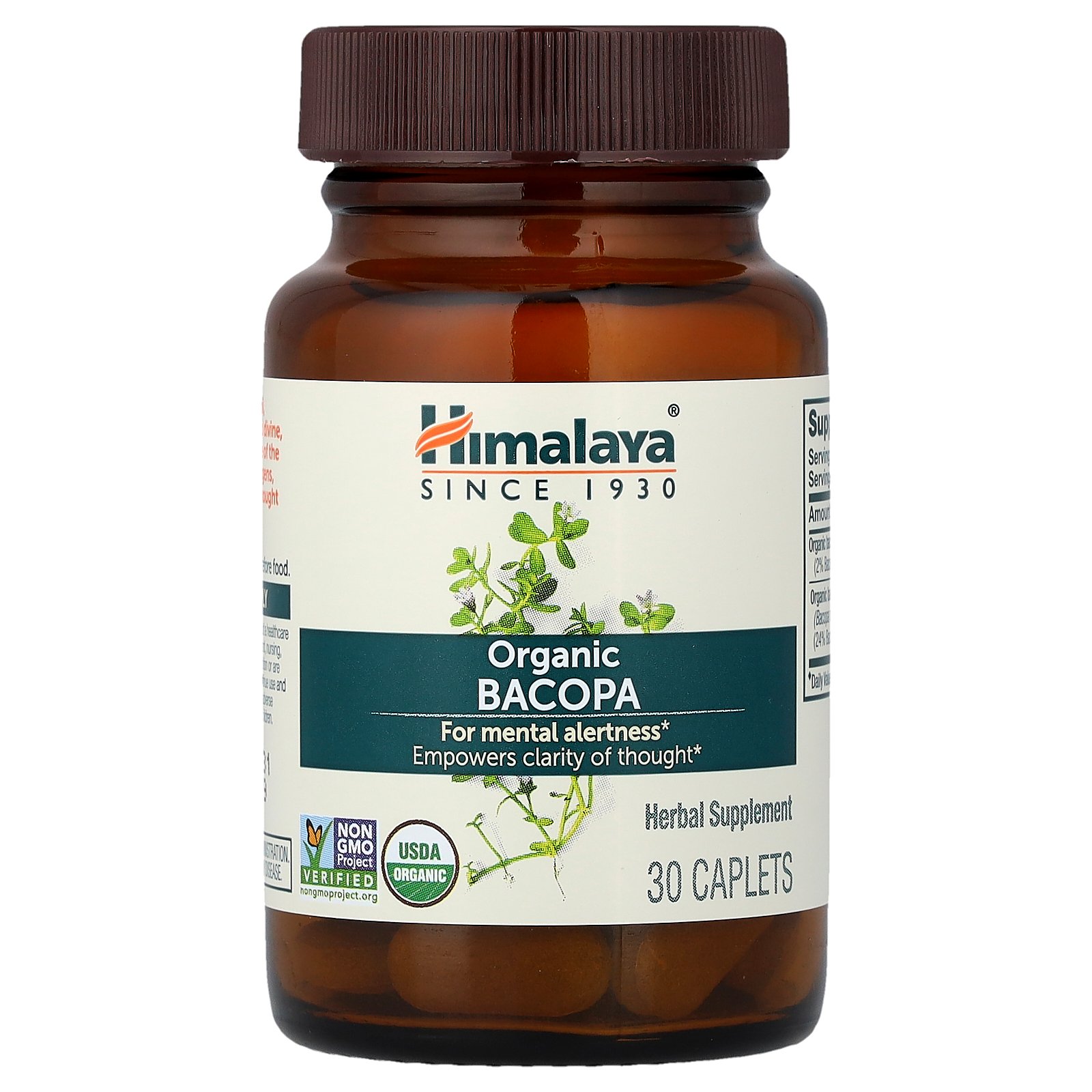 Himalaya バコパ オーガニック 【 iHerb アイハーブ 公式 】 ヒマラヤ 有機 バコパエキス オトメアゼナ エキス サポニン ハーブ サプリメント サプリ カプレット 30粒 iherb-official-10020517 iHerb サンプル画像3