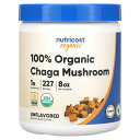 Nutricost チャーガ マッシュルーム オーガニック 【 iHerb アイハーブ 公式 】 ニュートリコスト 100% 有機 カバノアナタケ キコノ サプ...