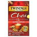 Twinings チャイ ウルトラスパイス 【 iHerb アイハーブ 公式 】 トワイニング フレーバー ブラックティー ティー 紅茶 ティーバッグ 40g ...