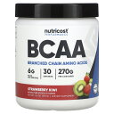 【POINT20倍★7/18 0:00~7/26 1:59】Nutricost BCAA 【 iHerb アイハーブ 公式 】 ニュートリコスト 分岐鎖アミノ酸 アミノ酸 必須アミノ酸 ロイシン イソロイシン バリン パフォーマンス サプリメント サプリ パウダー 粉末 ストロベリーキウイ味 270g