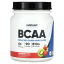 【POINT20倍★6/4 20:00〜6/11 1:59】Nutricost BCAA 【 iHerb アイハーブ 公式 】 ニュートリコスト 分岐鎖アミノ酸 アミノ酸 必須アミノ酸 ロイシン イソロイシン バリン パフォーマンス サプリメント サプリ パウダー 粉末 ストロベリーキウイ味 810g(4)
