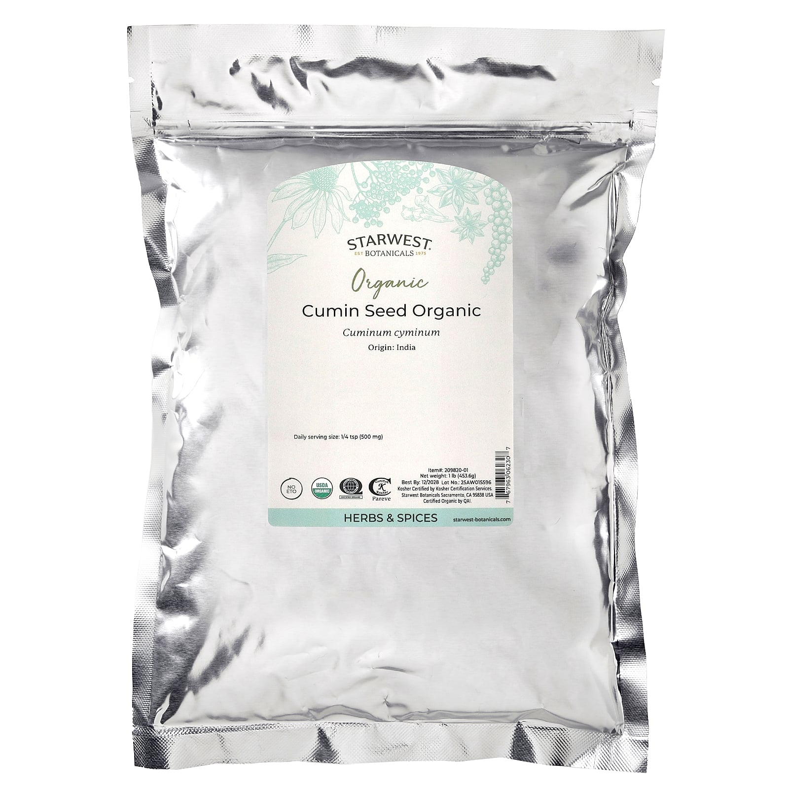 【15%OFFクーポン★8/4 20:00~8/11 01:59】Starwest Botanicals クミン シード ホール オーガニック 【 iHerb アイハーブ 公式 】 スターウェストボタニカルズ スパイス 454g iherb-official-10002421 iHerb サンプル画像2