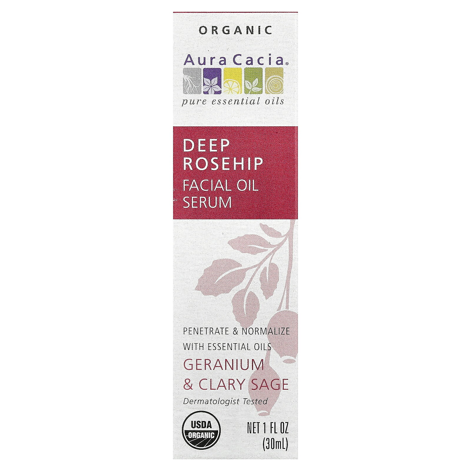 Aura Cacia ローズヒップ オイルセラム オーガニック 【 iHerb アイハーブ 公式 】 オーラカシア 有機 セラム 美容液 フェイシャル フェイス オイル ディープ ゼラニウム クラリセージ 精油 アロマオイル 30ml iherb-official-10020638 iHerb サンプル画像2