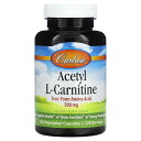 Carlson アセチル-L-カルニチン 【 iHerb アイハーブ 公式 】 カールソン L-カルニチン カルニチン アミノ酸 サプリメント サプリ ベジカプ...