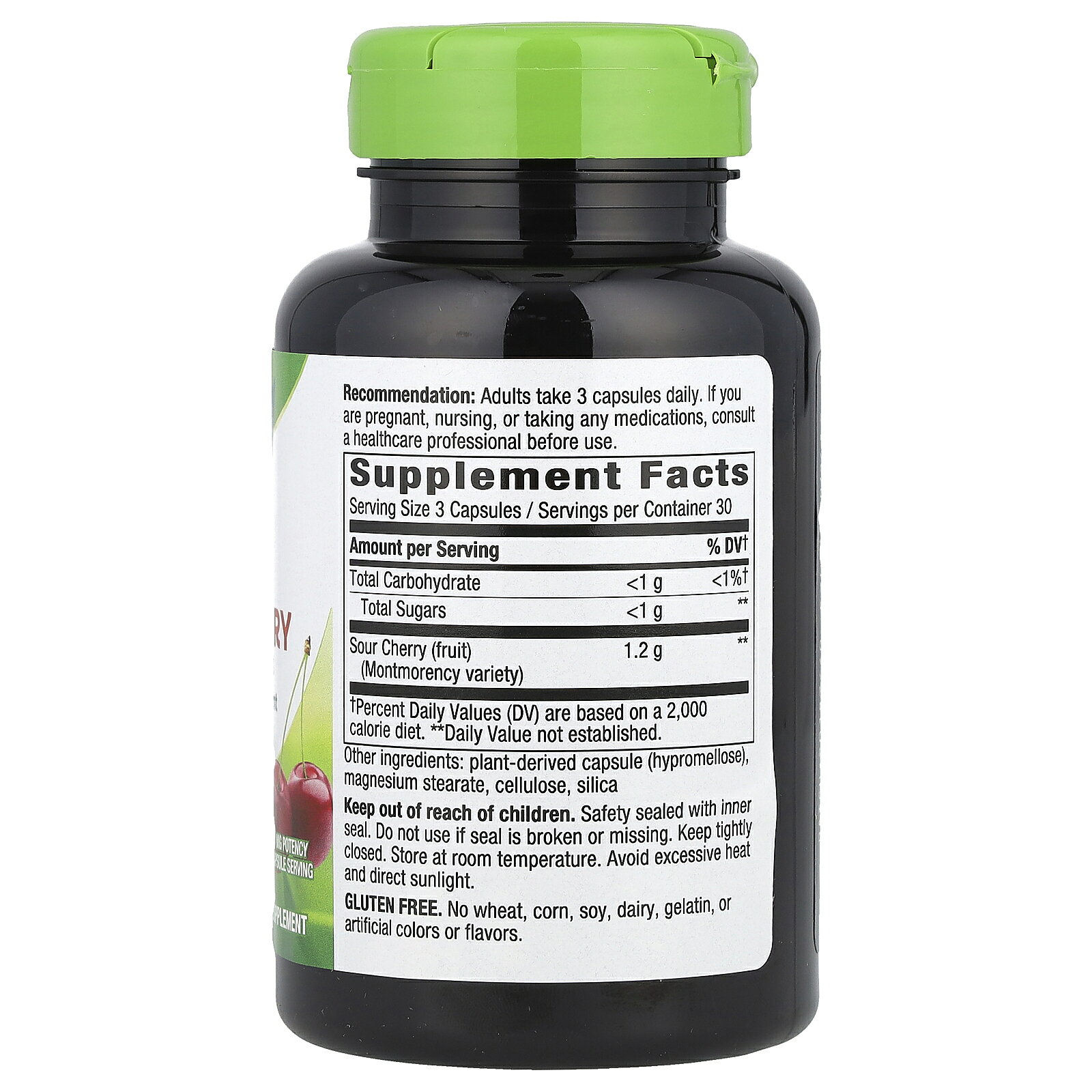 Nature's Way タルトチェリー ウルトラ カプセル 【 iHerb アイハーブ 公式 】 ネイチャーズウェイ モンモランシー チェリー サワーチェリー アントシアニン サプリメント サプリ ヴィーガンカプセル 1,200mg 90粒 iherb-official-10021444 iHerb サンプル画像2